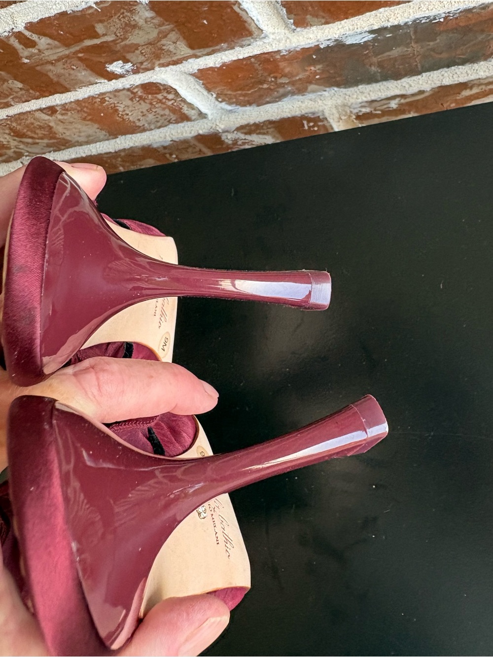 Antonio Melani x Nicola Bathie Sophia Chiffon Velvet Bow Dress Mules Size 9 - Picture 9 of 14